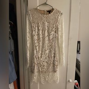White lace dress size medium-material girl, Macys